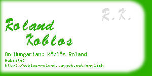 roland koblos business card
